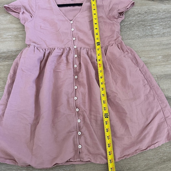 Madewell Linen-Blend Alexandra Button-Front Mini Dress Womens XS - Picture 8 of 9